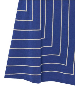 JOSEPH 【洗える】ジオメトリックジャガード　ニットスカート Cobalt / Affogato