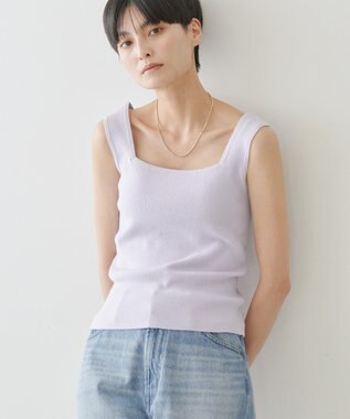 AMERICAN HOLIC 総針スクエアタンクトップ Purple