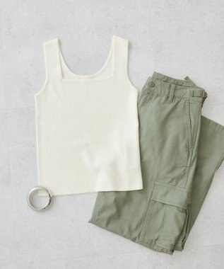 AMERICAN HOLIC 総針スクエアタンクトップ Ivory