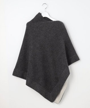 自由区 【カタログ掲載】ボイルドウール ポンチョ ミディアムグレー