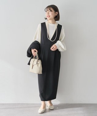 Green Parks Ｏ．袖プリーツブラウス Ecru