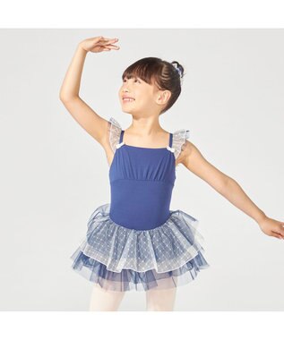 Chacott スカート付レオタード ネイビー
