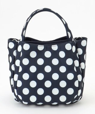 Y'SACCS 木村多江×Y'SACCS Polka Dots ミニバッグ ネイビー×ホワイト