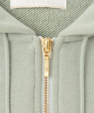 BEIGE， 【BEIGE,ecru/WEB限定・洗える】LOOP BACK / オーバサイズコットンパーカー Leaf