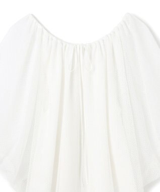 GRACE CONTINENTAL レイヤードチュールトップ ホワイト