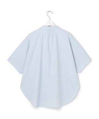 ICB 【先行予約】ヴィンテージスパンブロード シャツカラードルマンスリーブブラウス サックスグレー