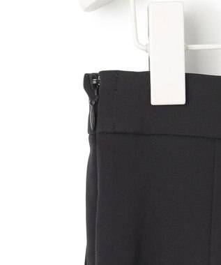 ICB 【WEB限定・洗える】キュプラハイパワーストレッチ セミフレアパンツ ブラック系