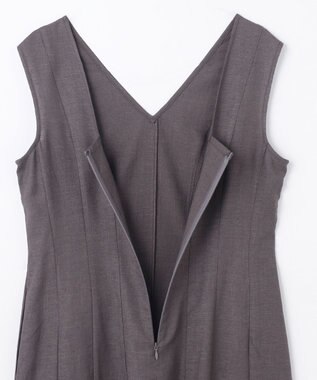 GRACE CONTINENTAL トリアセリネンフレアマキシ チャコール