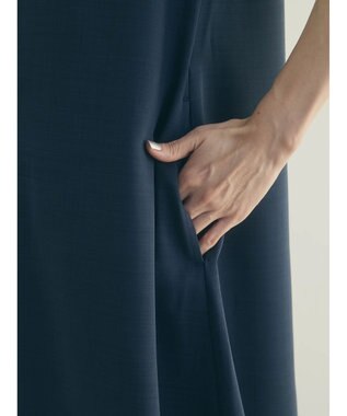 Green Parks armonia.襟付きフレアワンピース Navy