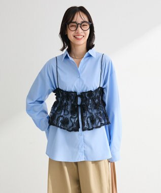 Green Parks ＳＥＴ２点シャツ＋レースビスチェ