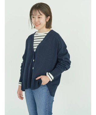 AMERICAN HOLIC ＵＶカットミディニットカーディガン Navy