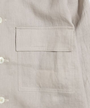 LENO LINEN WORK SHIRTS《UNISEX》リネンワークシャツ BEIGE