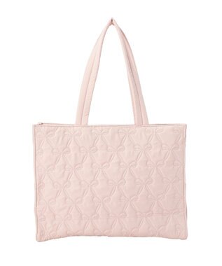 Maison de FLEUR 撥水加工リボンキルティングトートバッグ Pink