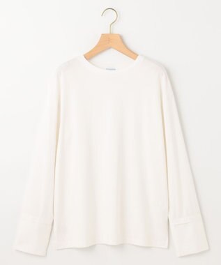 組曲 S コットンベア天竺 カフス袖ロングTシャツ アイボリー系