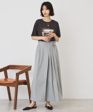 AMERICAN HOLIC 【マルチ機能】アシンメトリータックスカート Light Gray Mixture