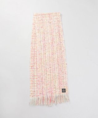 AURORA 【 LANVIN en Bleu （ランバン オン ブルー）】ツイードマフラー ペールピンク