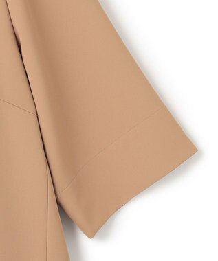 23区 L 【Lサイズ限定/洗える】ハイストレッチツイル ブラウス キャメル系