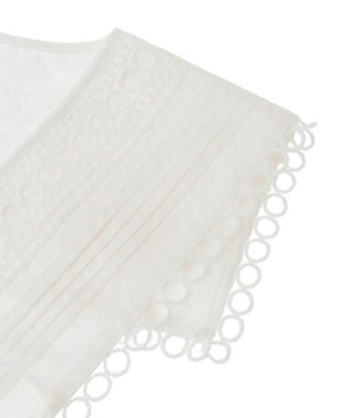 earth music&ecology セーラーカラーレース付け襟 Off White