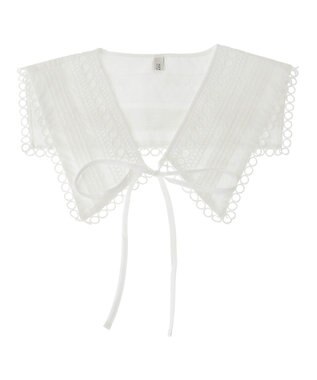 earth music&ecology セーラーカラーレース付け襟 Off White