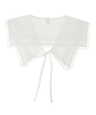 earth music&ecology セーラーカラーレース付け襟 Off White