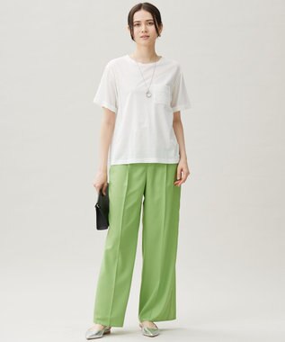 自由区 S 【カタログ掲載・洗える】クロッシェポケット Tシャツ オフホワイト