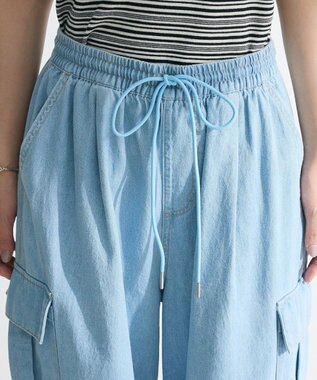 Green Parks ライトデニムカーゴパンツ Black