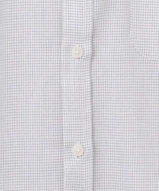 GOTAIRIKU 春夏向け【形態安定】SUMMERPREMIUMPLEATS_ボタンダウンカラー 半袖ドレスシャツ(26年モデル) 白×グレー格子