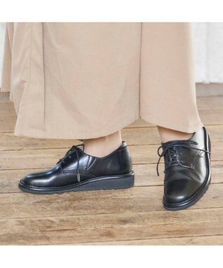 ing <ing>【サスティナブル】レースアップスリッポン ブラック