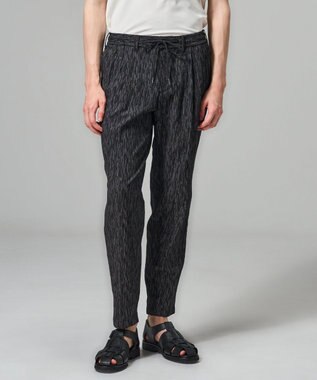 JOSEPH HOMME 【新素材】ブラッシュストロークジャガード　　ドロスト付タック入りテーパードパンツ / PEGG TUCK
