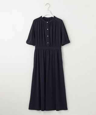 ANY SIS 【接触冷感・吸水速乾・UVケア】エアリードレープスムース ワンピース ネイビー