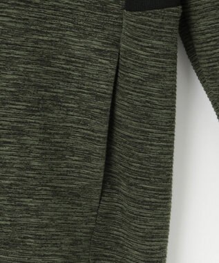 JOSEPH ABBOUD MOUNTAIN 【UNISEX】ランダムスラブリップハーフジップ カーキ系