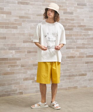 J.PRESS YORK STREET 【UNISEX】フォトプリント Tシャツ ”College Logo” ホワイト系