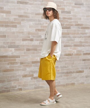 J.PRESS YORK STREET 【UNISEX】フォトプリント Tシャツ ”College Logo” ホワイト系