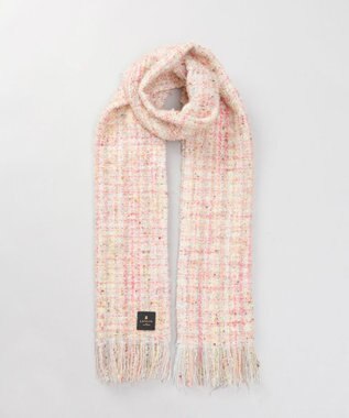 AURORA 【 LANVIN en Bleu （ランバン オン ブルー）】ツイードマフラー ペールピンク