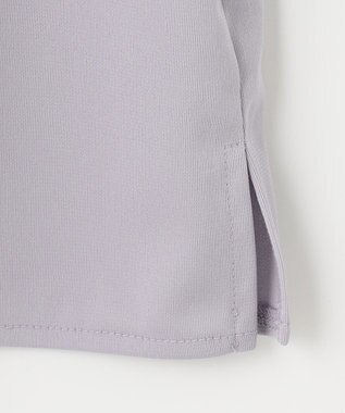 ANY SIS 【接触冷感・吸水速乾・UVケア】エアリードレープスムース タックスリーブ ブラウス ラベンダー