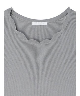 Green Parks リブニットワンピース Gray