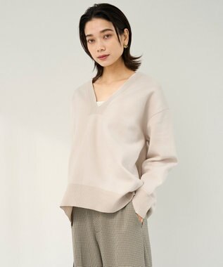 スポンジニット ディープネック