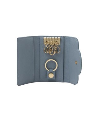 CLATHAS ペルル 三つ折りキーケース ブルー