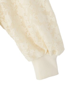 earth music&ecology 【WEB・一部店舗限定】レースリバーシブルブルゾン Ivory