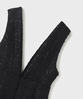 GRACE CONTINENTAL ツイードタイトジャンパースカート ブラック