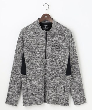 JOSEPH ABBOUD MOUNTAIN 【UNISEX】ランダムスラブリップハーフジップ ライトグレー系