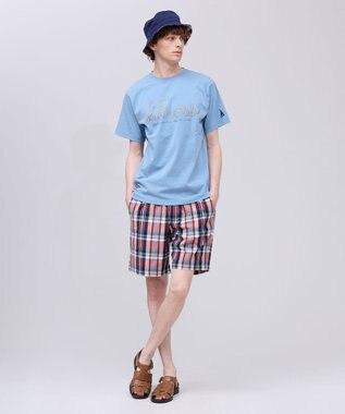 J.PRESS MEN 【NYUZELESS】プリントグラフィック Ｔシャツ サックスブルー系