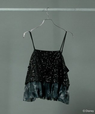 Green Parks ＦＡＮＴＡＳＩＡ／スパンコール総柄ビスチェ Black