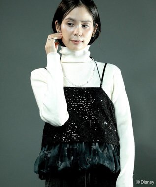 Green Parks ＦＡＮＴＡＳＩＡ／スパンコール総柄ビスチェ Black