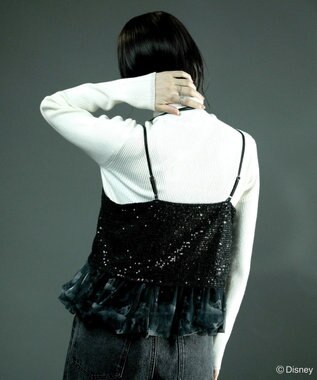 Green Parks ＦＡＮＴＡＳＩＡ／スパンコール総柄ビスチェ Black