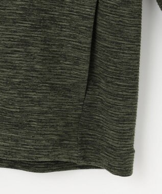 JOSEPH ABBOUD MOUNTAIN 【UNISEX】ランダムスラブリップハーフジップ カーキ系