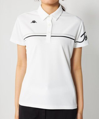 FILA GOLF／marie claire 【Kappa】切り替え半袖ポロシャツ ホワイト