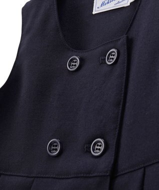 MIKI HOUSE HOT BISCUITS 【95-140cm】ウール素材のジャンパースカート 紺