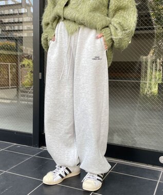  裏起毛ロゴ刺繍スウェットパンツ