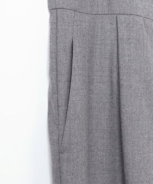 自由区 【洗える】ウォッシャブルウールサキソニー コンビネゾン TOPグレー